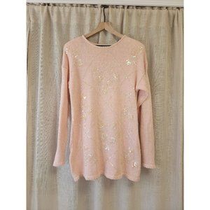 Vintage Kathie Lee blush‎ pastel pink sweater, size M